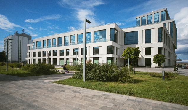 A hospital building
