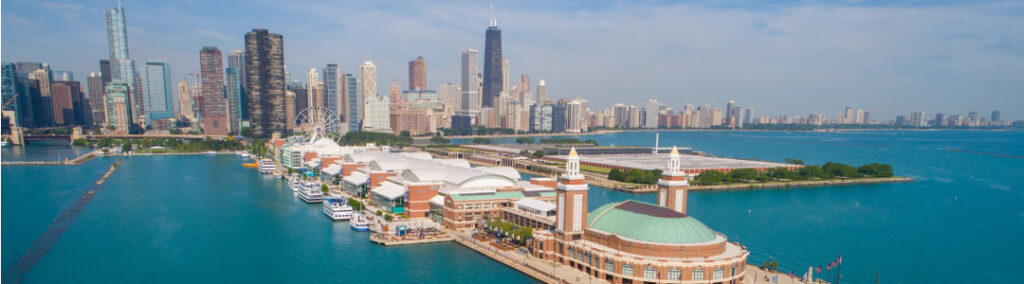 Arial view of Chicago Beckers