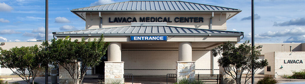 The entrance of the Lavaca Medical Center