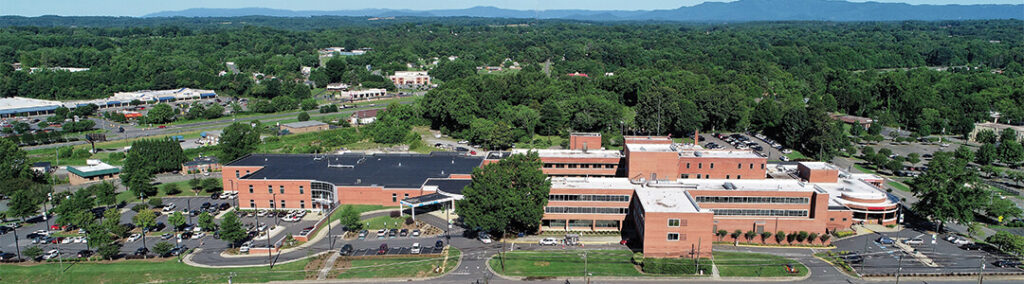 An arial view of Northern Regional Hospital.